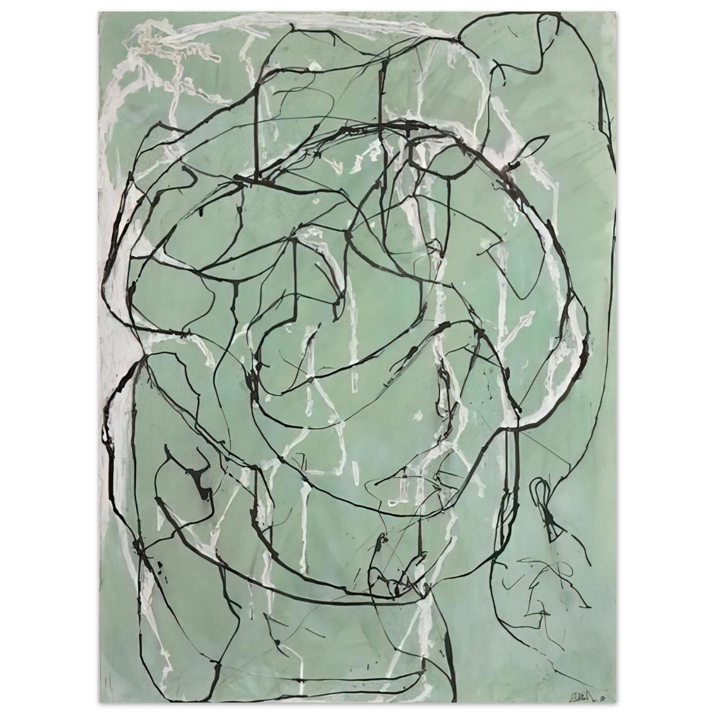 Brice Marden - Post Calligraphic Drawing - 1998  75x100 cm / 30x40inches Fine Art Poster