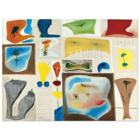 Adolph Gottlieb - A palette of imagery - 1944  75x100 cm / 30x40inches Fine Art Poster