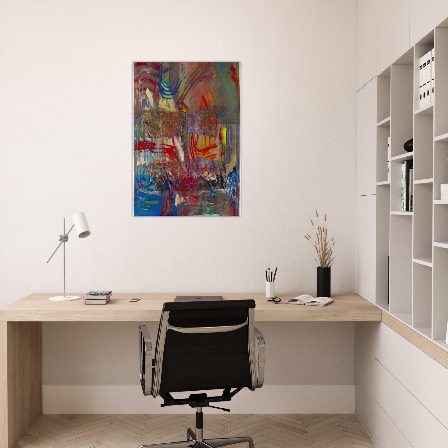 Horses Upside Down - Sam Gilliam Brushed Aluminum Print - 70x100 cm / 28x40 inches | Sam Gilliam Aluminum Print | Sam Gilliam Prints
