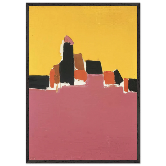 Syracuse - Lyrical Abstraction - Nicolas de Stael 70x100 cm / 28x40 inches Framed Art Print – Black Wooden Frame