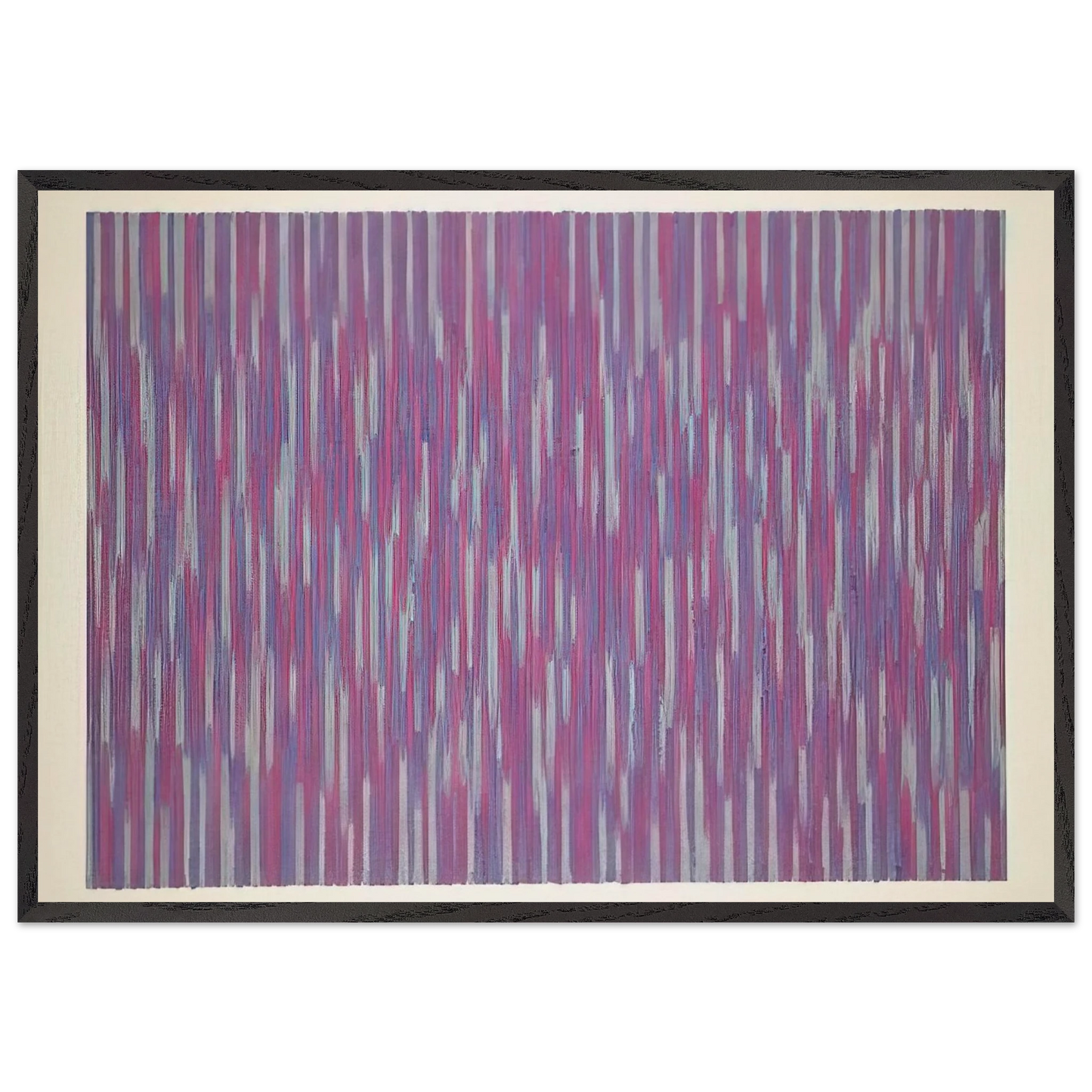 Red Picnic - 1984 - Gene Davis 70x100 cm / 28x40 inches Framed Art Print – Black Wooden Frame