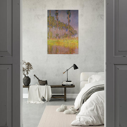 Three Trees in Spring - claude monet Brushed Aluminum Print - 70x100 cm / 28x40 inches | claude monet Aluminum Print | claude monet Prints