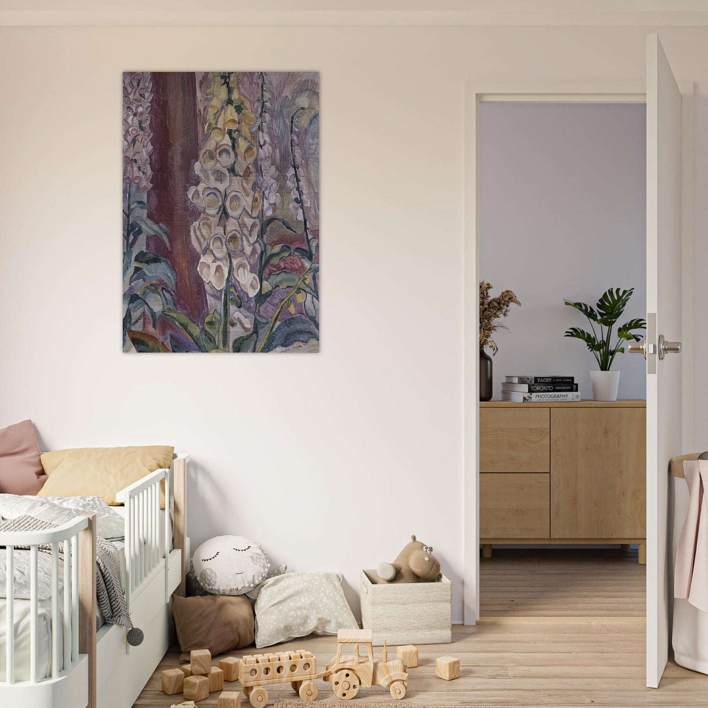 Foxgloves growing - 1929 - Grace Cossington Smith Brushed Aluminum Print - 70x100 cm / 28x40 inches | Grace Cossington Smith Aluminum Print | Grace Cossington Smith Prints