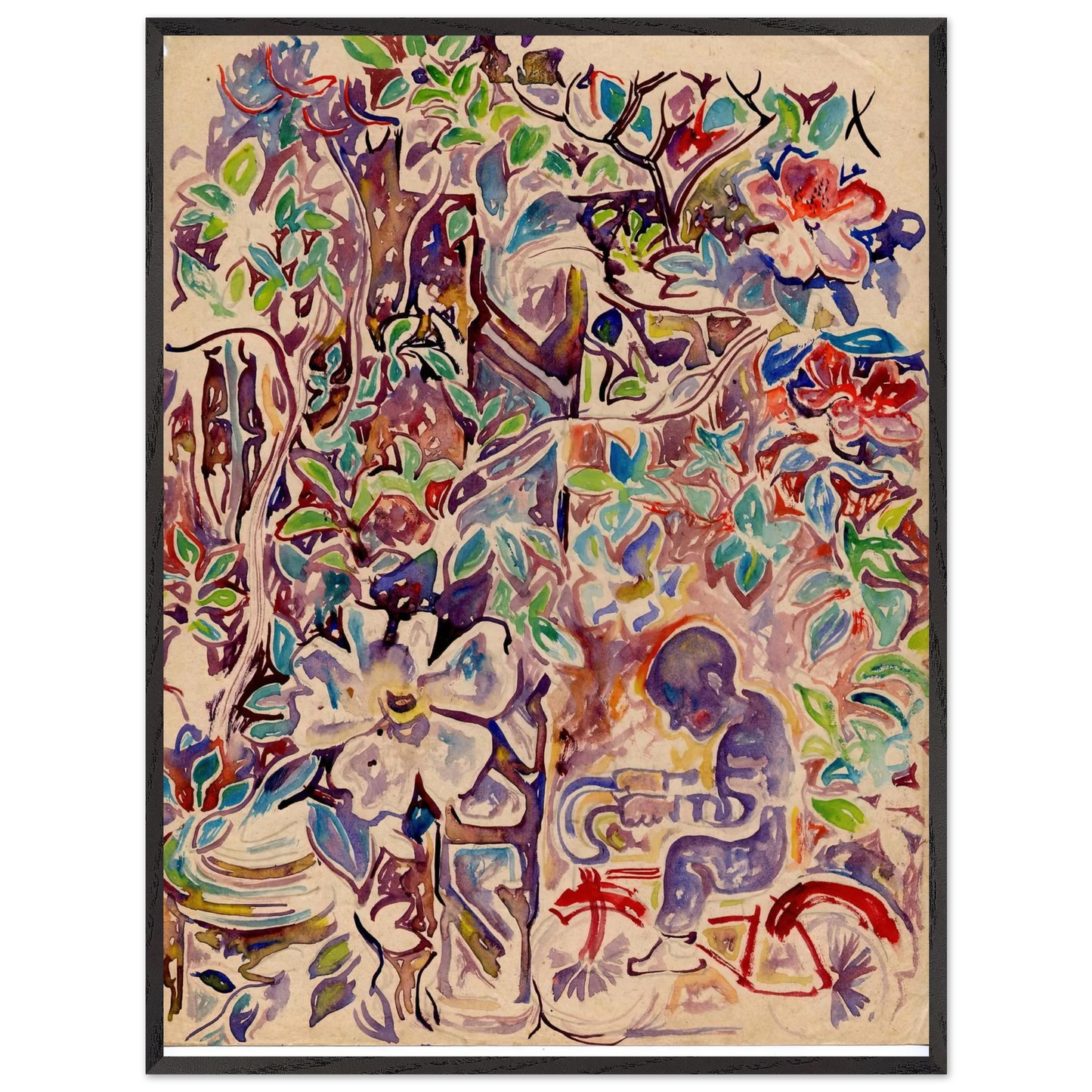 Walter Inglis Anderson - Walter Anderson Wall art - 15x20 cm / 6x8 inches - Premium Wooden Framed Poster With Fine Art Paper-canvas - White frame