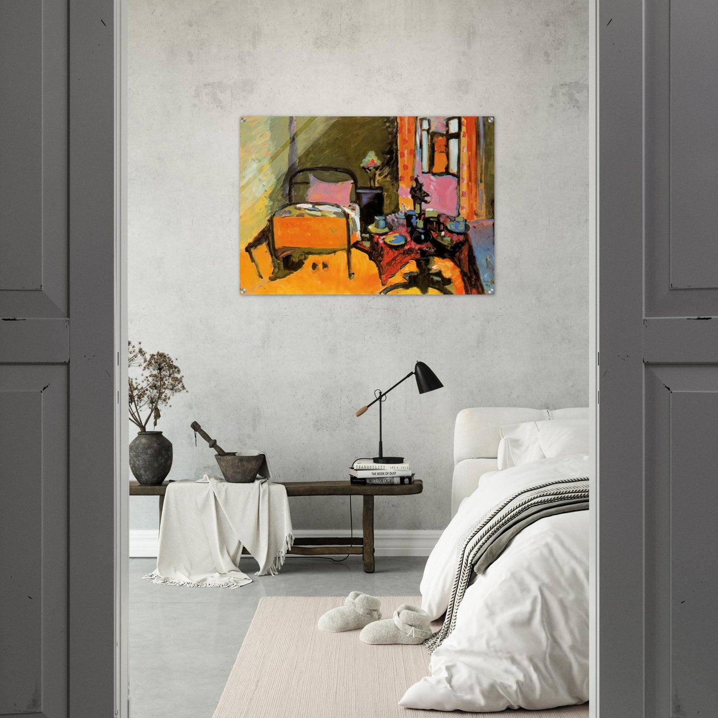 BEDROOM IN AINTMILLERSTRASSE 1909 - Wassily Kandinsky Acrylic Print - 70x100 cm / 28x40″ inches