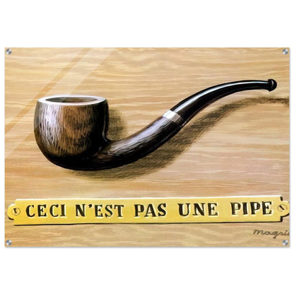 THE TREACHERY OF IMAGES THIS IS NOT A PIPE 1966 - Rene Magritte Acrylic Print - 70x100 cm / 28x40″ inches