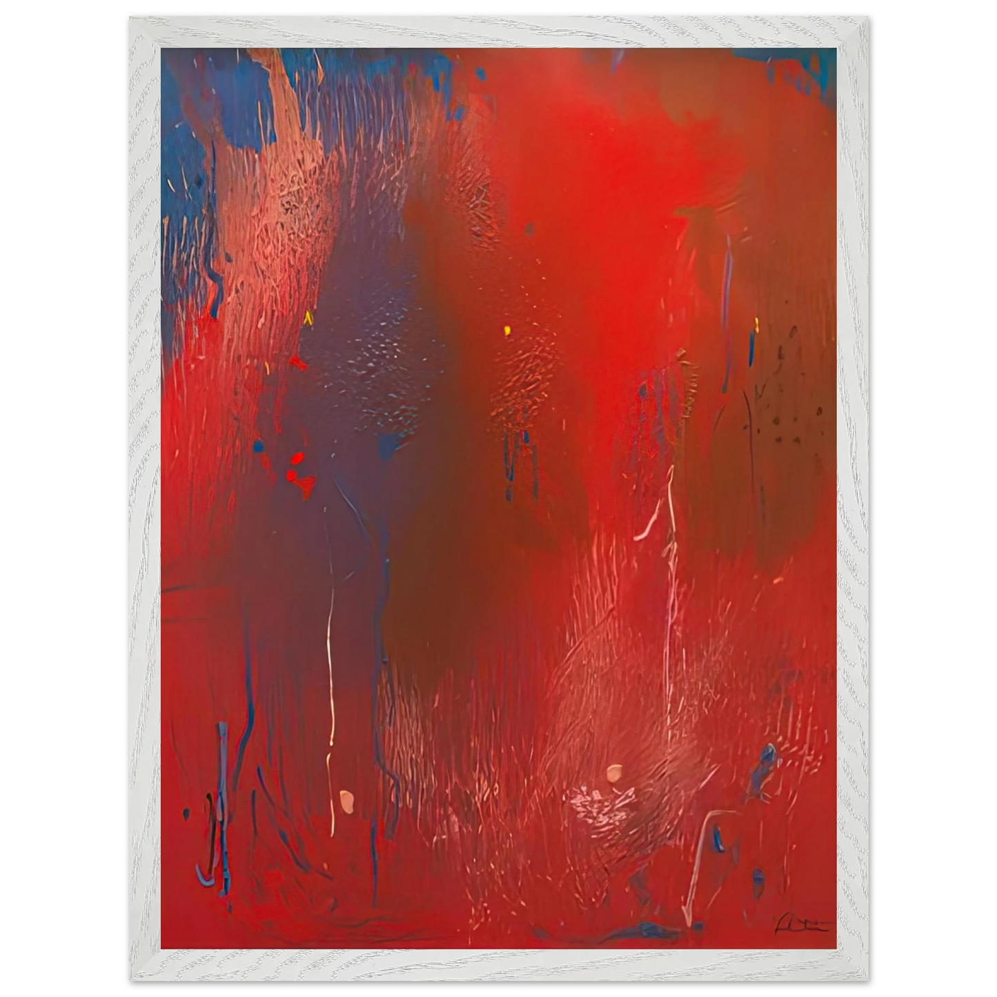Helen Frankenthaler - Warrior, 1991- Wall Art - 30x40 cm / 12x16 inches - Premium Wooden Framed Poster With Fine Art Paper-canvas - Black frame