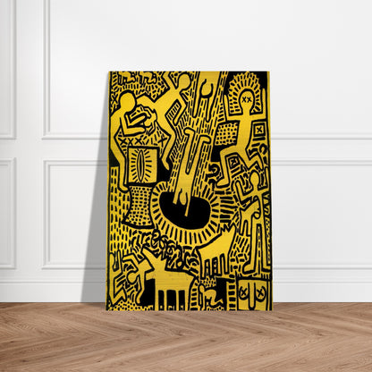 UNTITLED 1981 - Keith Haring Brushed Aluminum Print - 70x100 cm / 28x40 inches | Keith Haring Aluminum Print | Keith Haring Prints | Keith Haring Art For Sale