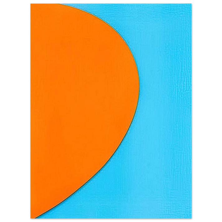Ellsworth Kelly - Orange Relief with Blue  75x100 cm / 30x40inches Fine Art Poster