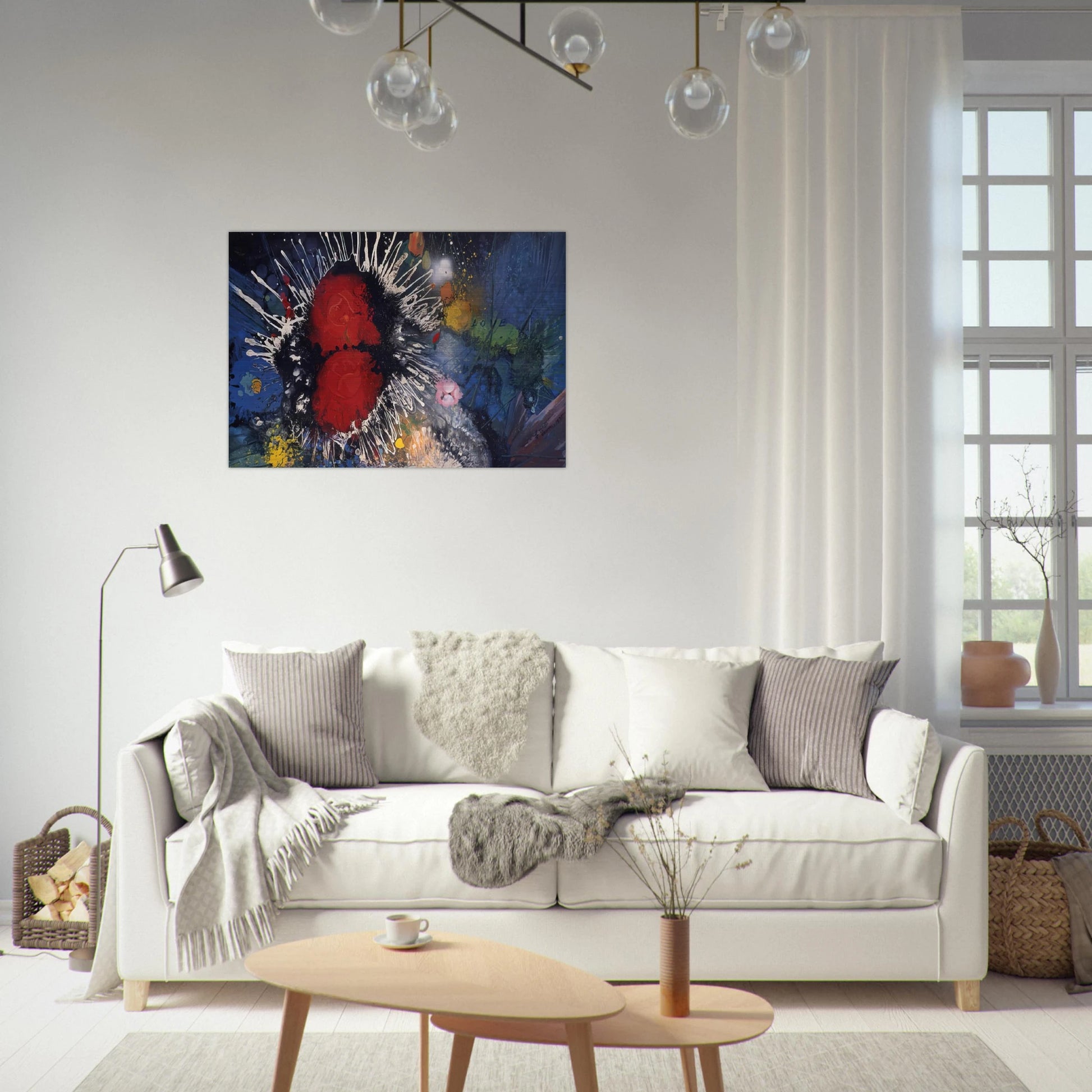Flowers No. 4 - 1974 - Gebre Kristos Desta Brushed Aluminum Print - 70x100 cm / 28x40 inches | Gebre Kristos Desta Aluminum Print | Gebre Kristos Desta Prints