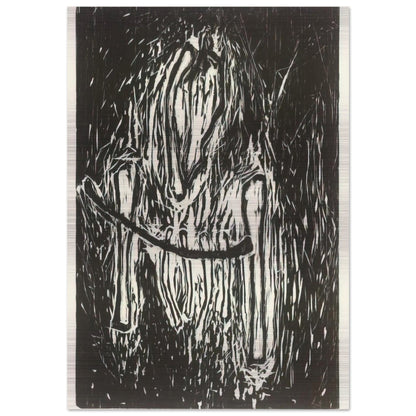 HEAD AND BONES 1980 - Susan Rothenberg Brushed Aluminum Print - 70x100 cm / 28x40 inches | Susan Rothenberg Aluminum Print | Susan Rothenberg Prints