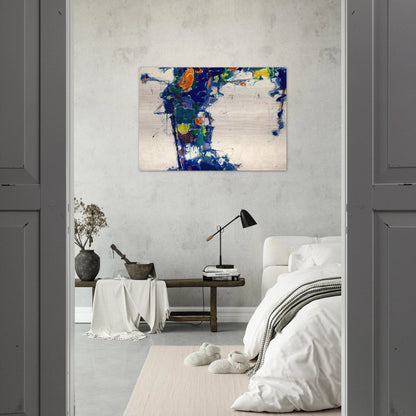 Middle Blue - Sam Francis Brushed Aluminum Print - 70x100 cm / 28x40 inches | Sam Francis Aluminum Print | Sam Francis Prints