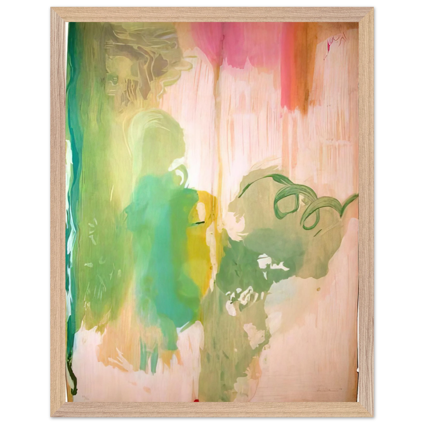 Helen Frankenthaler - Snow Pines - 2004 Wall art - 28x43  cm / XL (11x17 inches) - Premium Wooden Framed Poster With Fine Art Paper-canvas - White frame
