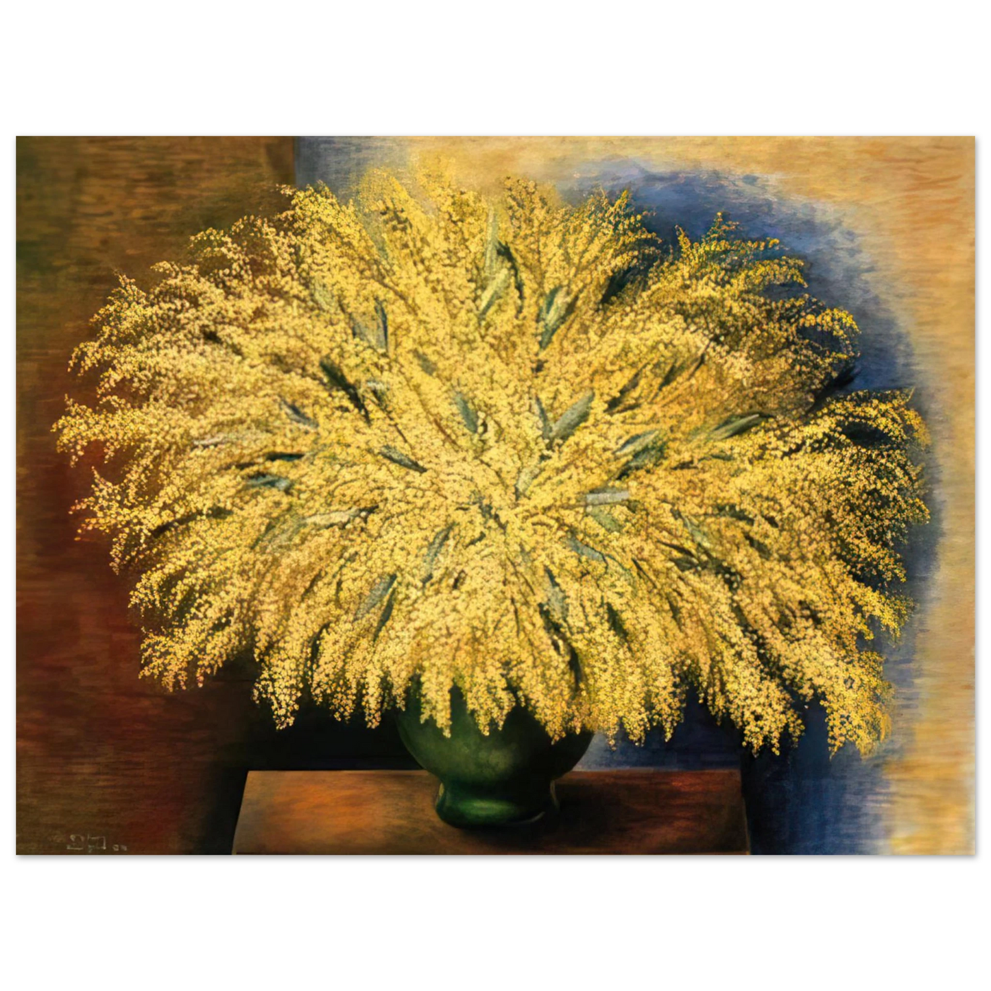 Moise Kisling - GRAND BOUQUET OF MIMOSA 1942  75x100 cm / 30x40inches Fine Art Poster