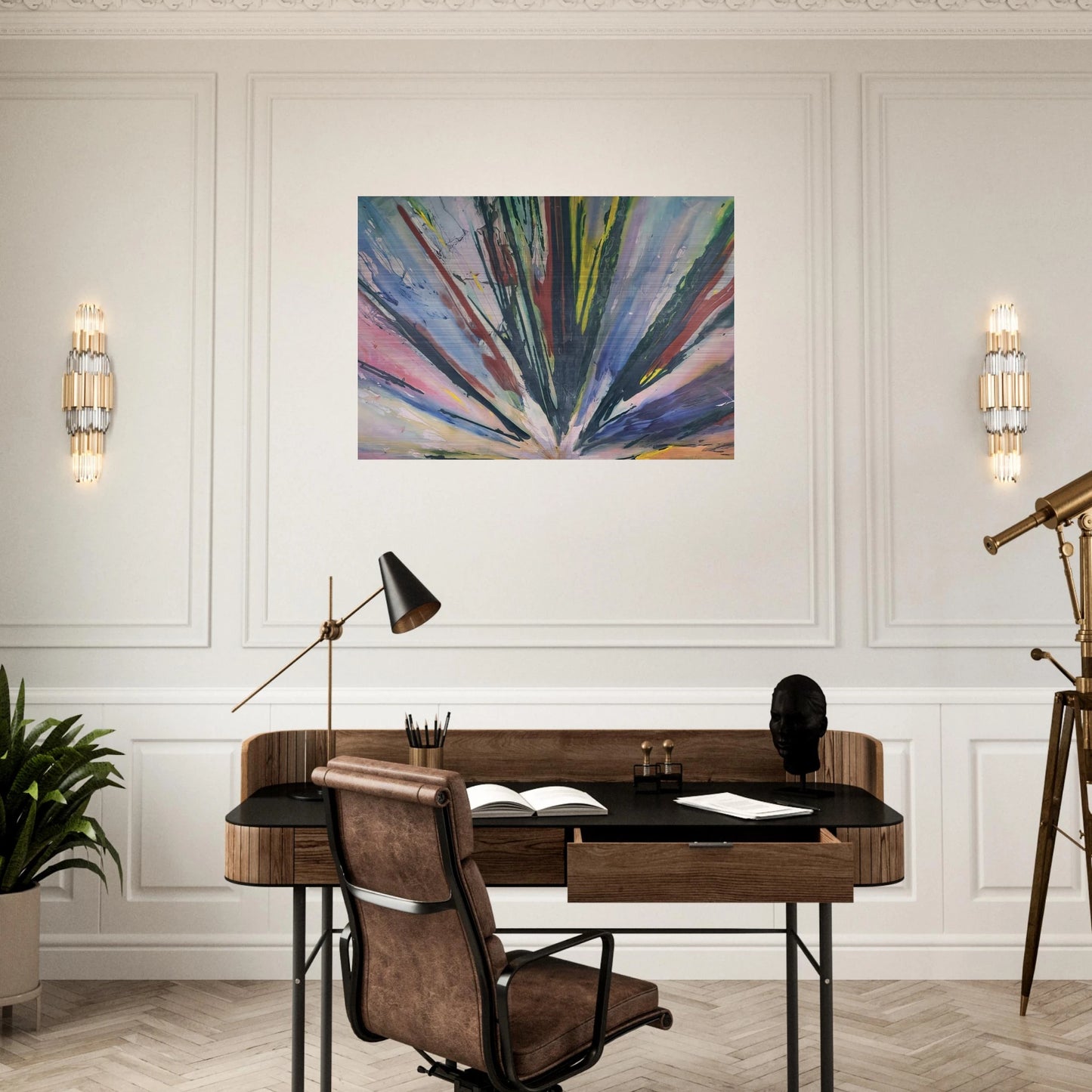 Stand - Sam Gilliam Brushed Aluminum Print - 70x100 cm / 28x40 inches | Sam Gilliam Aluminum Print | Sam Gilliam Prints