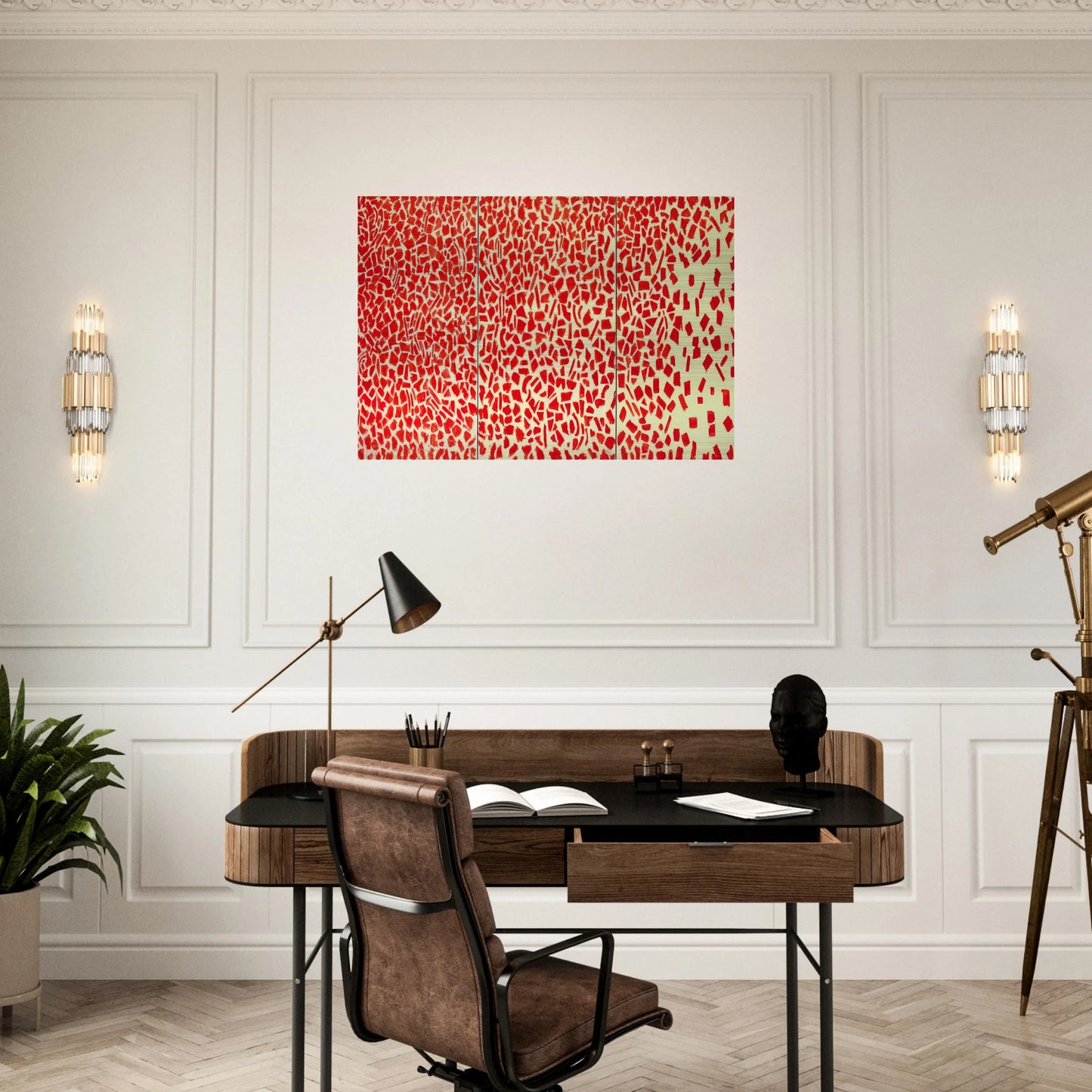 RED AZALEAS SINGING AND DANCING ROCK AND ROLL MUSIC 1976 - Alma Woodsey Thomas Brushed Aluminum Print - 70x100 cm / 28x40 inches | Alma Woodsey Thomas Aluminum Print | Alma Woodsey Thomas Prints