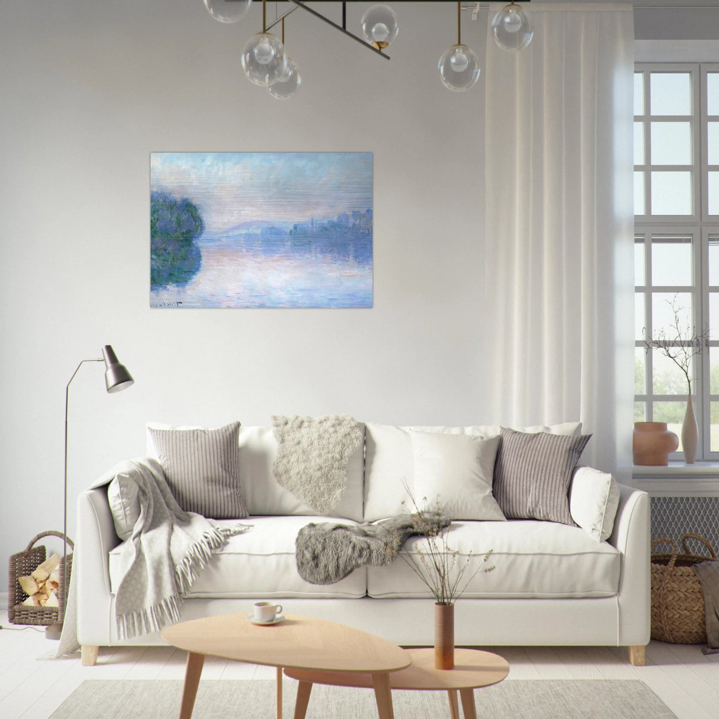 The Siene near Vernon - claude monet Brushed Aluminum Print - 70x100 cm / 28x40 inches | claude monet Aluminum Print | claude monet Prints