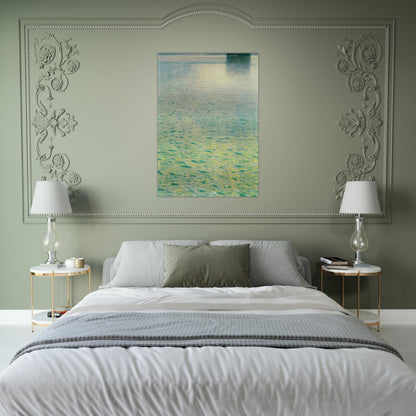 ISLAND IN THE ATTERSEE - Gustav Klimt Brushed Aluminum Print - 70x100 cm / 28x40 inches | Gustav Klimt Aluminum Print | Gustav Klimt Prints
