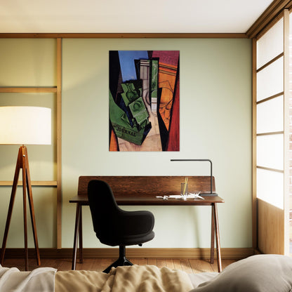 BREAKFAST 1915 - Juan Gris Brushed Aluminum Print - 70x100 cm / 28x40 inches | Juan Gris Aluminum Print | Juan Gris Prints