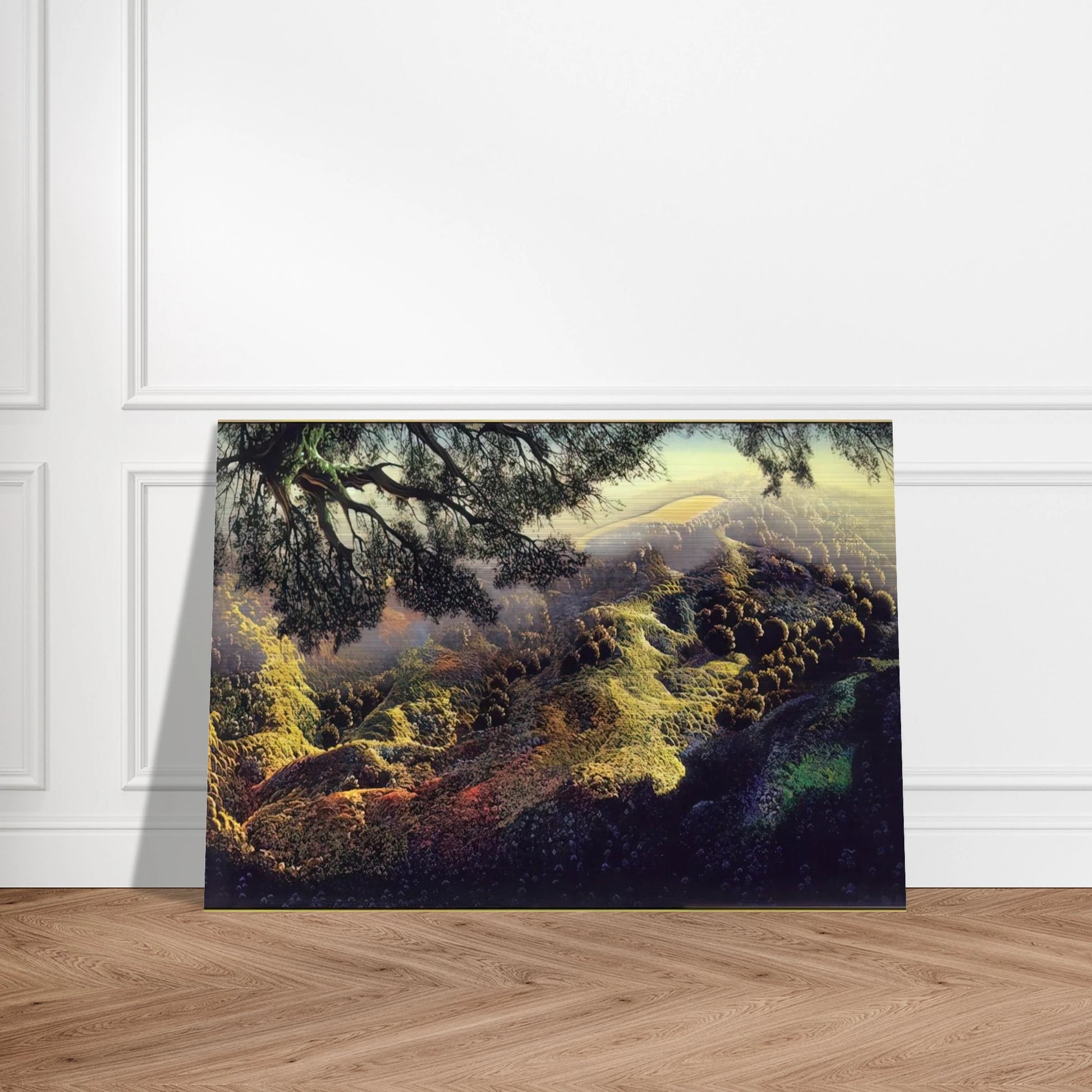 Paradise - Eyvind Earle Brushed Aluminum Print - 70x100 cm / 28x40 inches | Eyvind Earle Aluminum Print | Eyvind Earle Prints