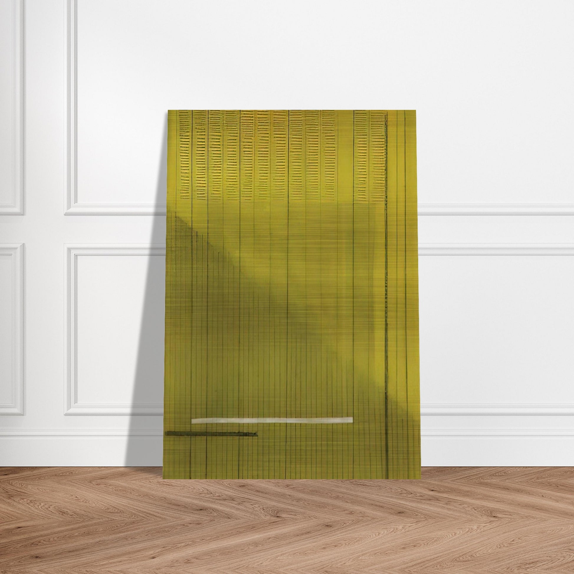 Grigio  Giallo Gray and Yellow - 1966 - Bice Lazzari Brushed Aluminum Print - 70x100 cm / 28x40 inches | Bice Lazzari Aluminum Print | Bice Lazzari Prints