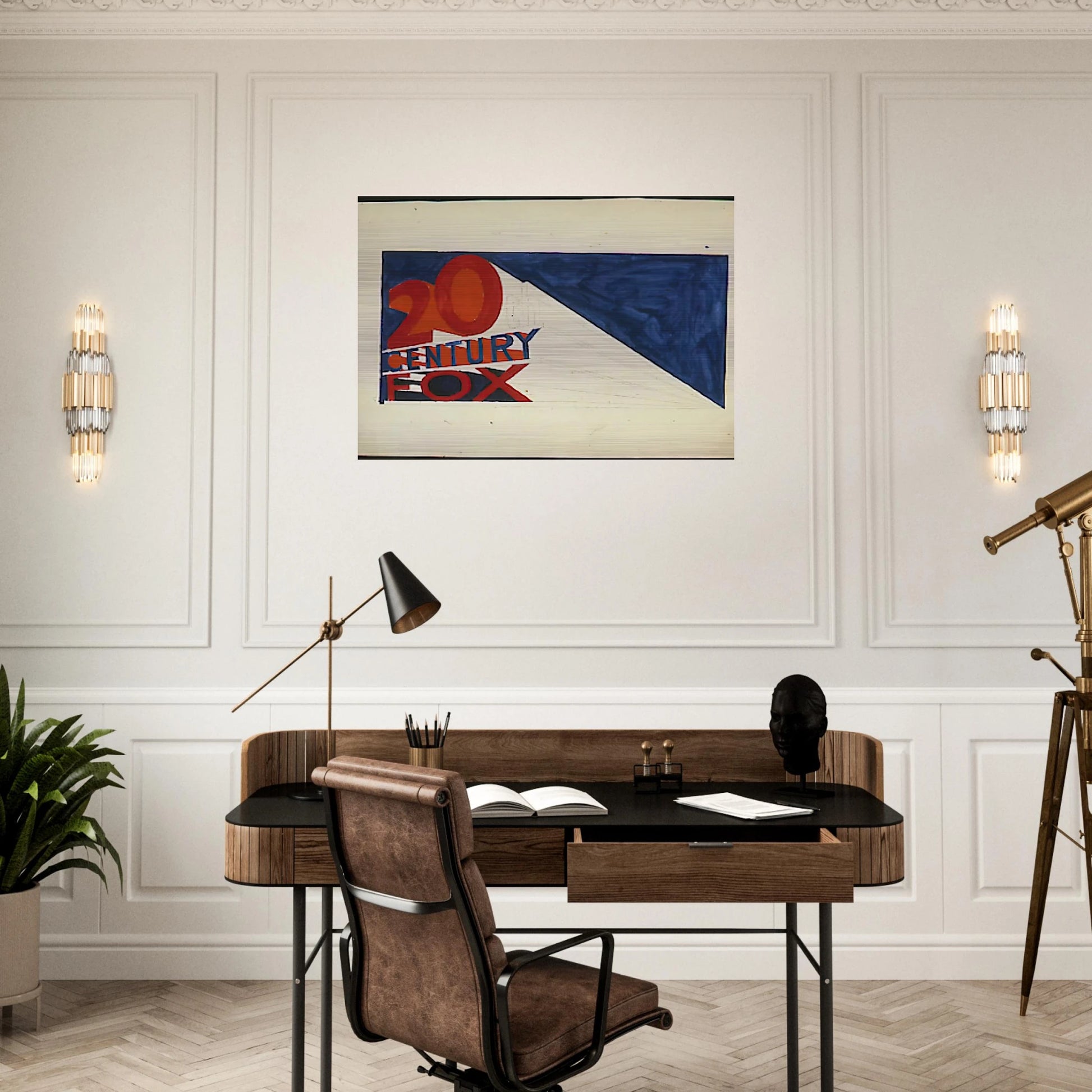 TRADEMARK 6 1962 - Edward Ruscha Brushed Aluminum Print - 70x100 cm / 28x40 inches | Edward Ruscha Aluminum Print | Edward Ruscha Prints