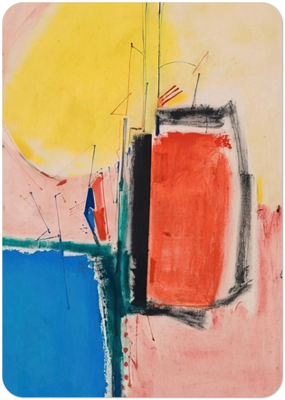 Composition No. 1 By Hans Hofmann Pack of 10 Post Cards | Hans Hofmann Post Cards | A6 (10.5 x 14.8 cm) - 4.1 x 5.8 inches