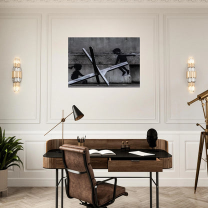 KYIV KHRESHCHYATYK 9 2022 - Banksy Brushed Aluminum Print - 70x100 cm / 28x40 inches | Banksy Aluminum Print | Banksy Prints