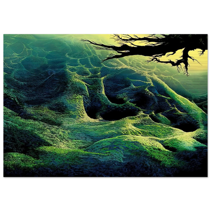 My Soul - Eyvind Earle Brushed Aluminum Print - 70x100 cm / 28x40 inches | Eyvind Earle Aluminum Print | Eyvind Earle Prints