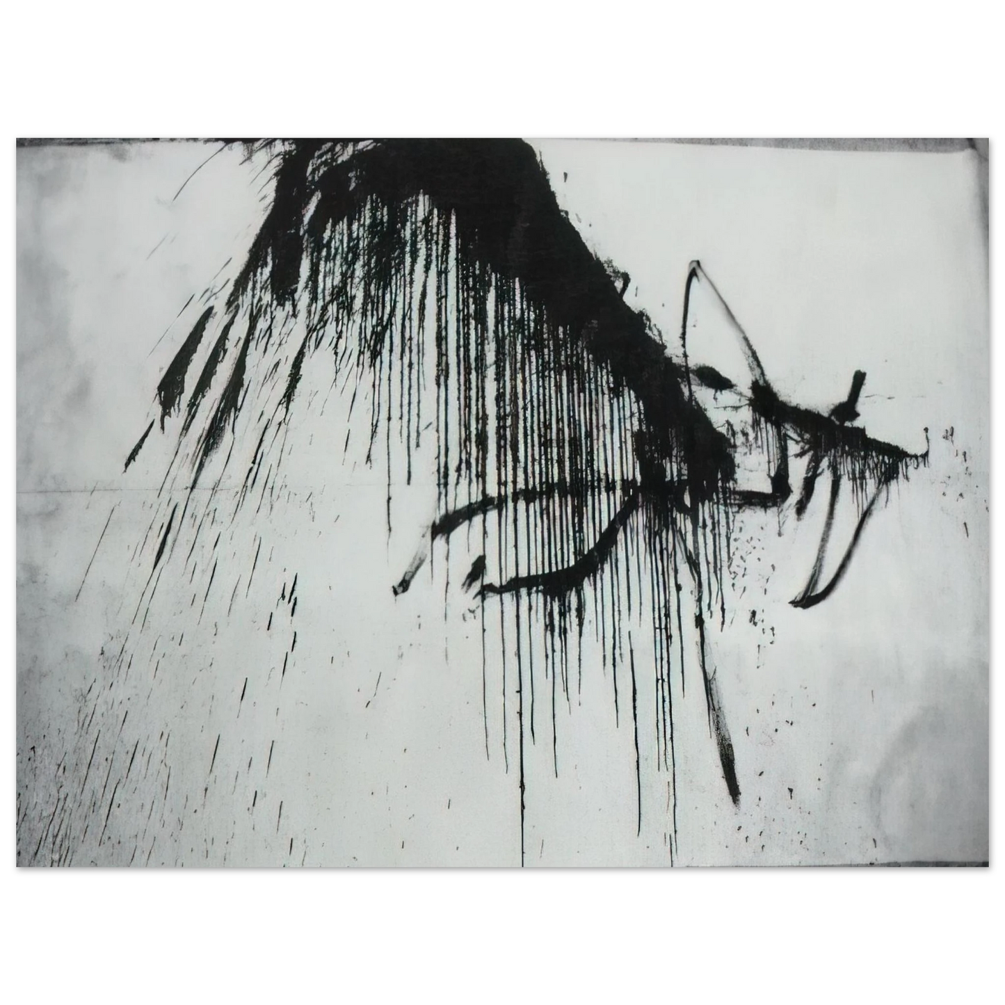 Salvador Dali - NIGHT IN THE HOTEL ABSTRACT IN BLACK AND WHITE  75x100 cm / 30x40inches Fine Art Poster