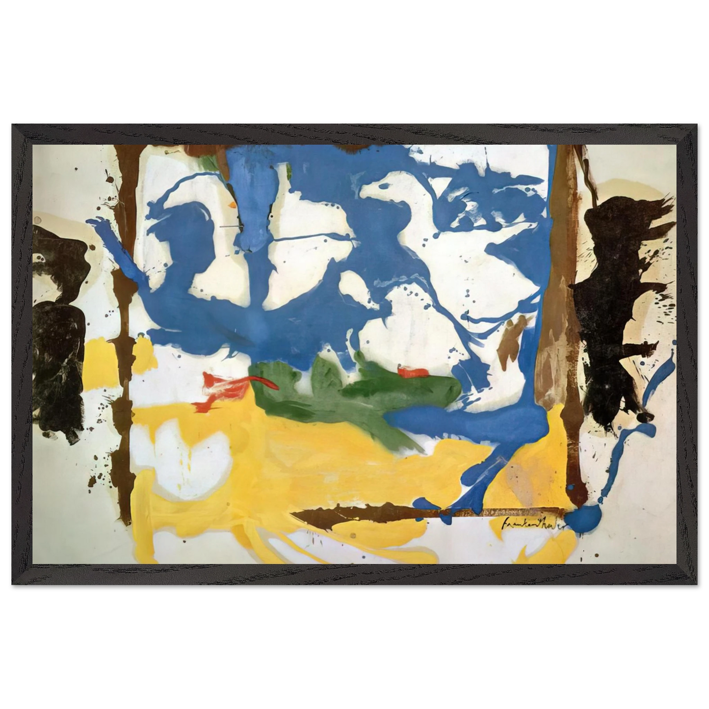 Helen Frankenthaler - Swan Lake #2 - 1961 Wall art - 27x35 cm / 11x14 inches - Fine Art Poster-canvas - -