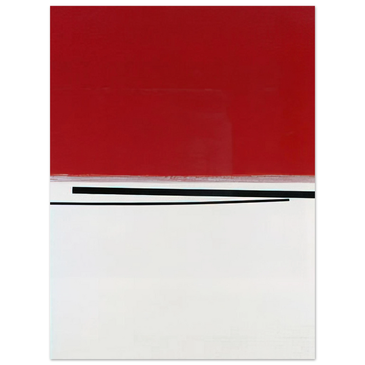 Victor Pasmore - SQUARE MOTIF IN WHITE AND INDIAN RED 1960  75x100 cm / 30x40inches Fine Art Poster