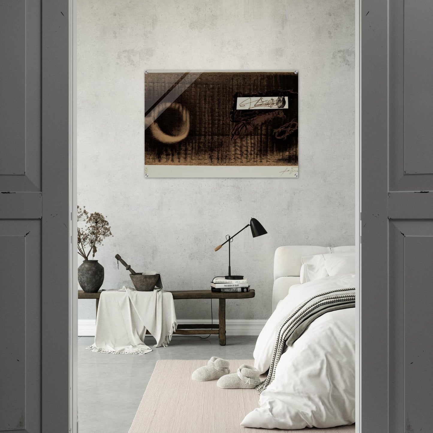 ETIQUETTE 1979 - Antoni Tapies Acrylic Print - 70x100 cm / 28x40″ inches | Antoni Tapies Wall Art | Antoni Tapies Prints