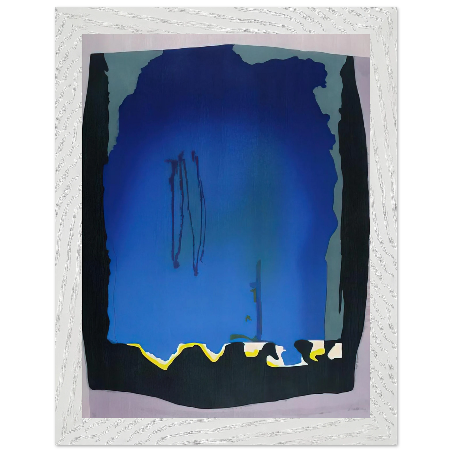 Helen Frankenthaler - Freefall - 1992 Wall art - A2 (42 x 59.4  cm) - Premium Wooden Framed Poster With Fine Art Paper-canvas - White frame