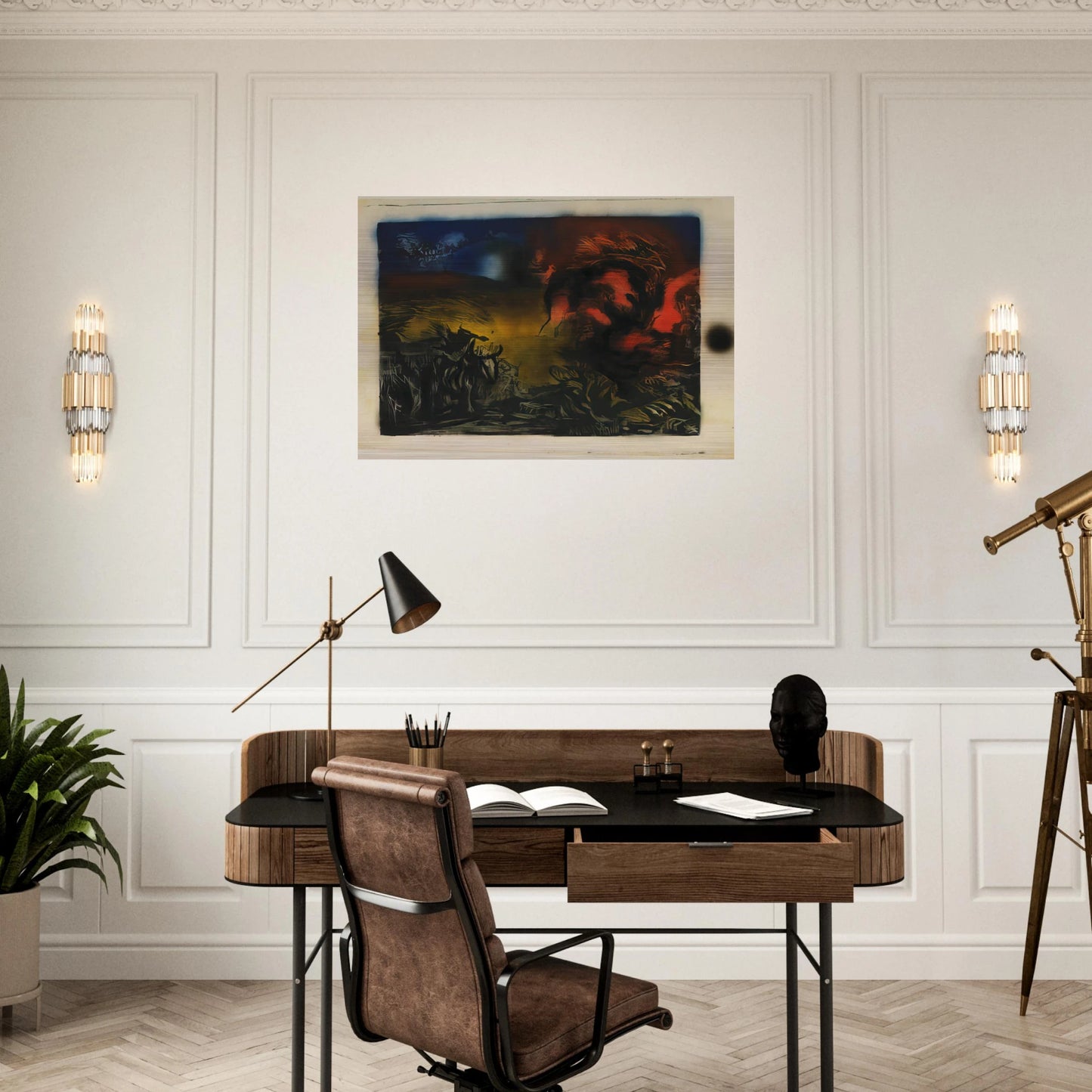 LANDSCAPE WITH STEER 1937 - Jackson Pollock Brushed Aluminum Print - 70x100 cm / 28x40 inches | Jackson Pollock Aluminum Print | Jackson Pollock Prints