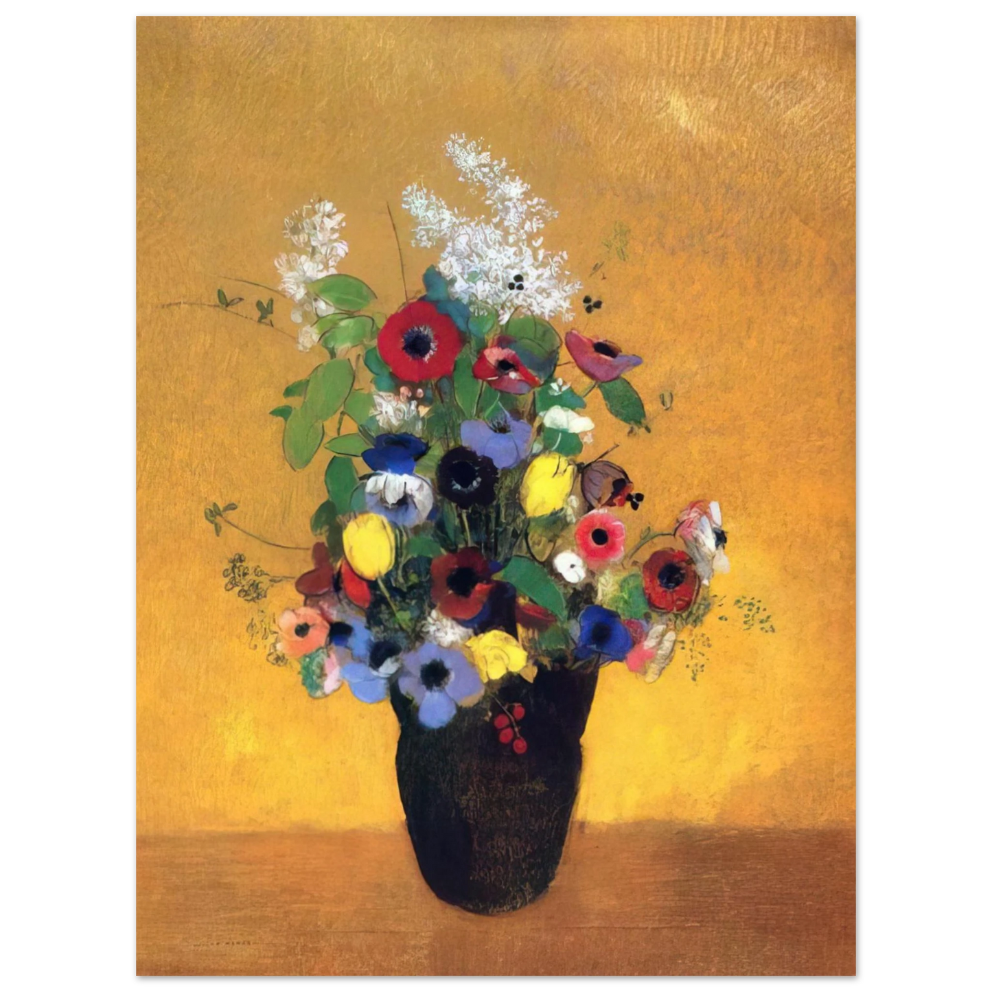 Odilon Redon - FLOWERS 2  75x100 cm / 30x40inches Fine Art Poster