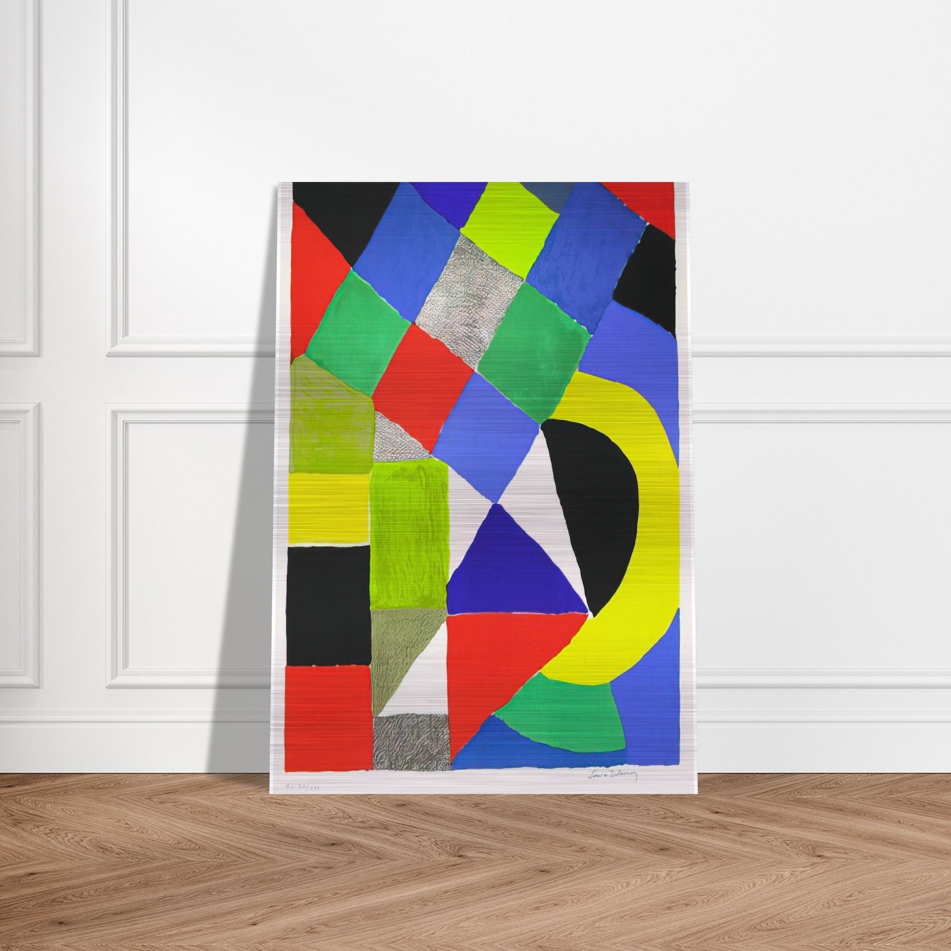 SQUARES - Sonia Delaunay Brushed Aluminum Print - 70x100 cm / 28x40 inches | Sonia Delaunay Aluminum Print | Sonia Delaunay Prints