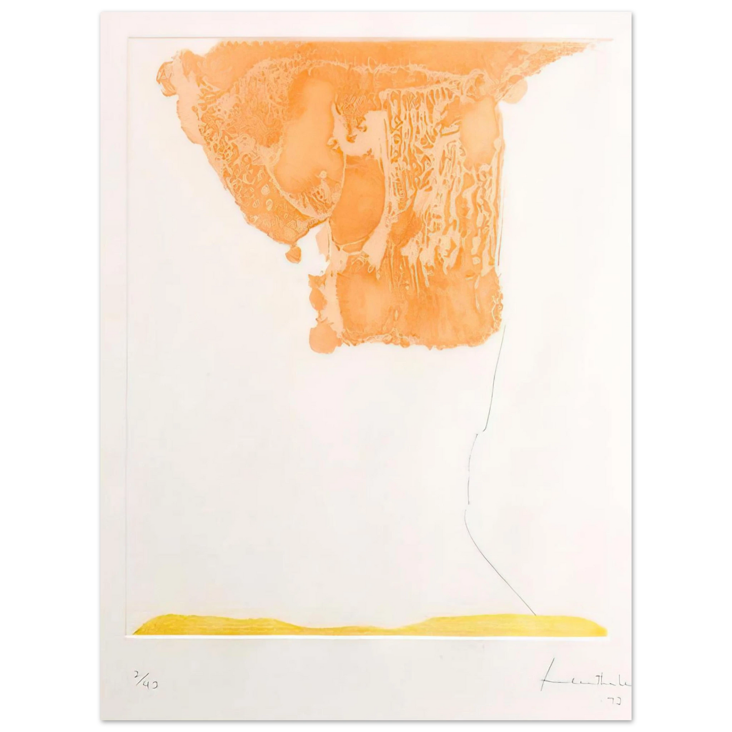 Helen Frankenthaler - Pranzo Italiano - 1973 Wall art - 45x60 cm / 18x24 inches - Premium Wooden Framed Poster With Fine Art Paper-canvas - White frame