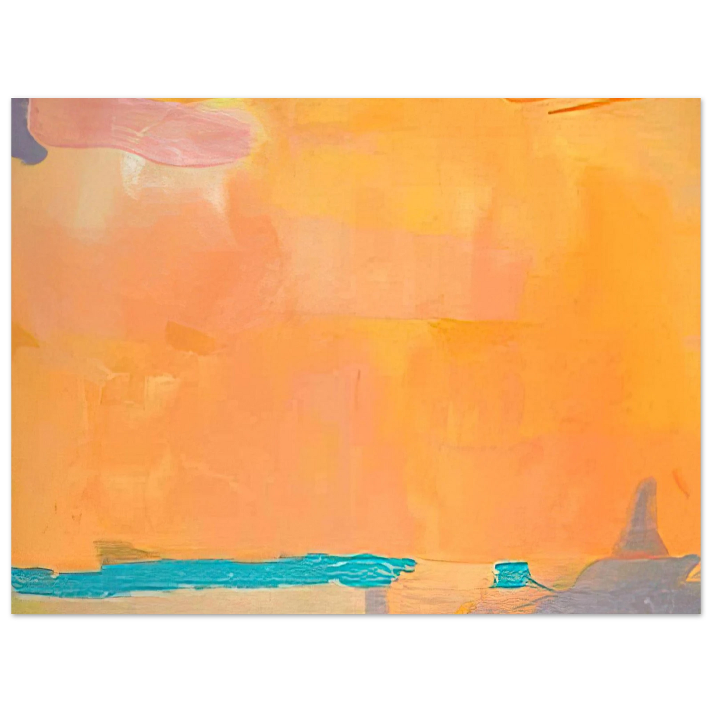 Helen Frankenthaler - Royal Fireworks - 1975 Wall art - 15x20 cm / 6x8 inches - Premium Wooden Framed Poster With Fine Art Paper-canvas - Black frame