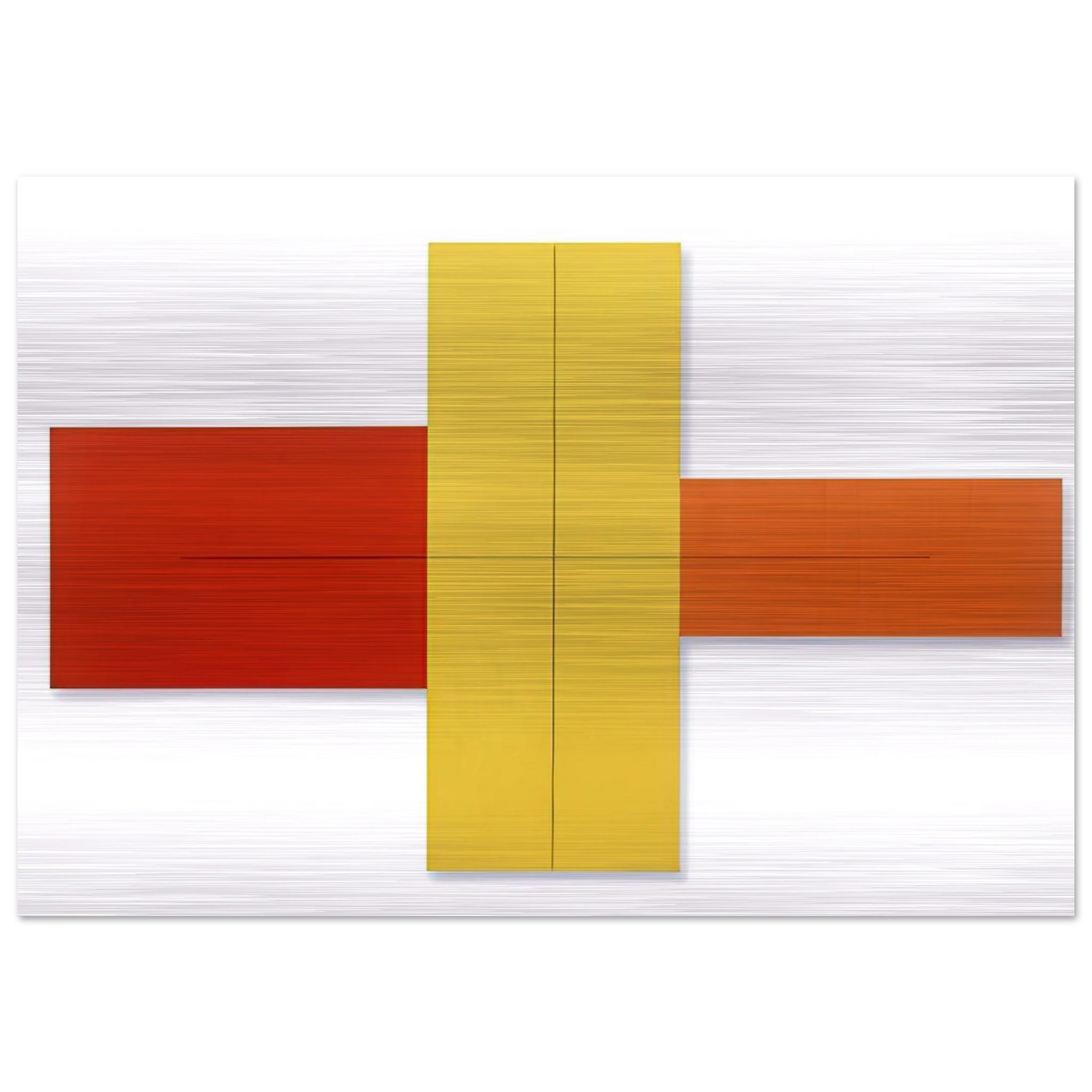 WITHIN RED YELLOW ORANGE 1981 - Robert Mangold Brushed Aluminum Print - 70x100 cm / 28x40 inches | Robert Mangold Aluminum Print | Robert Mangold Prints