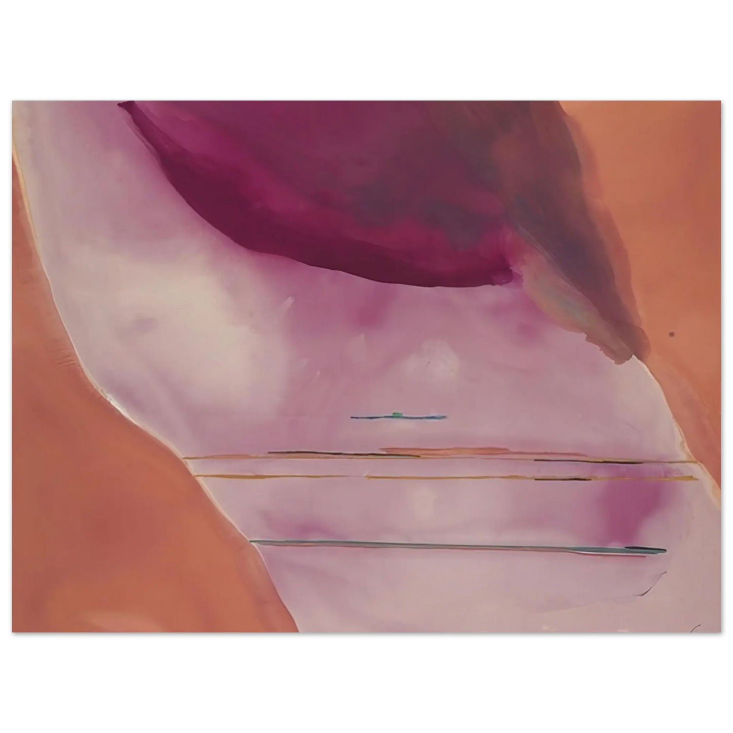 Helen Frankenthaler - Pendulum - 1972 Wall art - 30x40 cm / 12x16 Inches - Premium Wooden Framed Poster With Fine Art Paper - Black frame