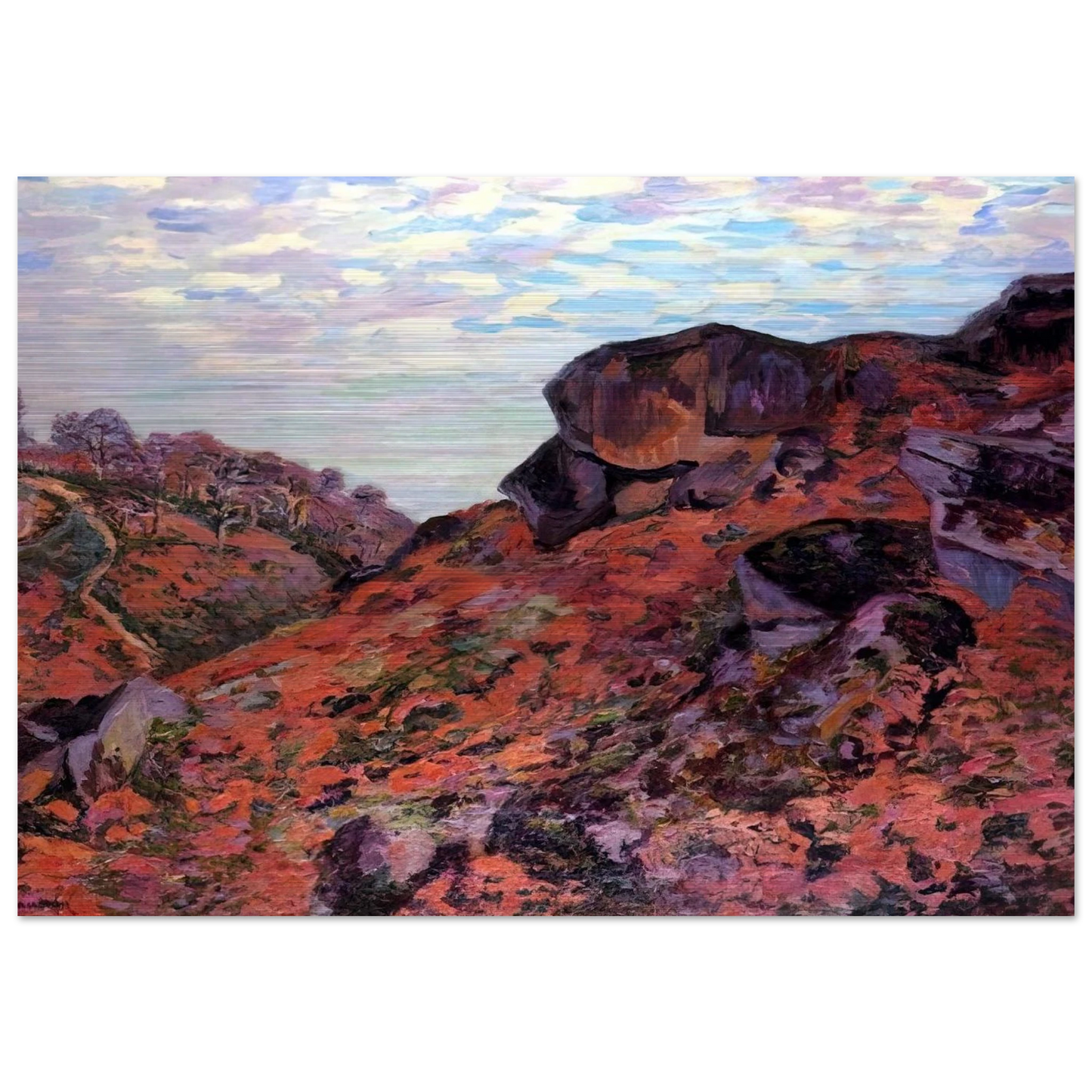 Crozant, les Monts Sedelle, matin - 1895 - Armand Guillaumin Brushed Aluminum Print - 70x100 cm / 28x40 inches | Armand Guillaumin Aluminum Print | Armand Guillaumin Prints