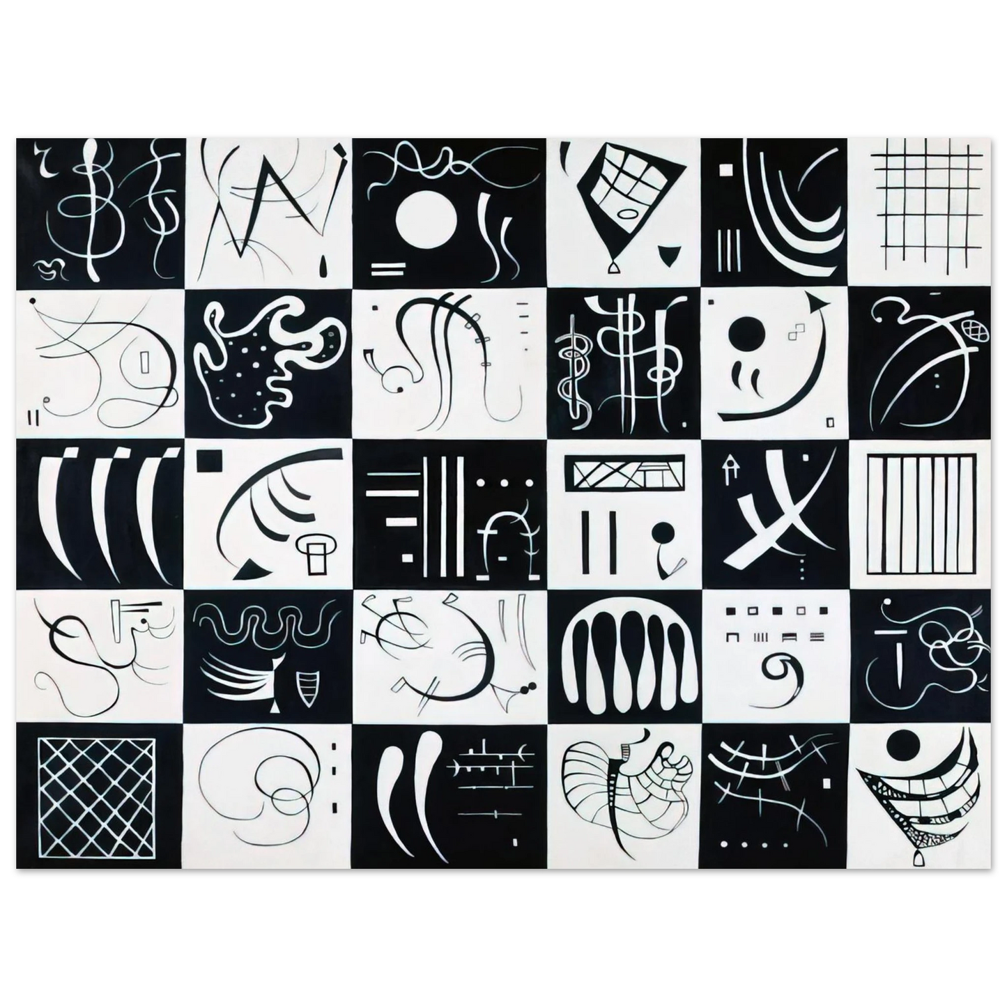 Wassily Kandinsky - THIRTY 1937  75x100 cm / 30x40inches Fine Art Poster