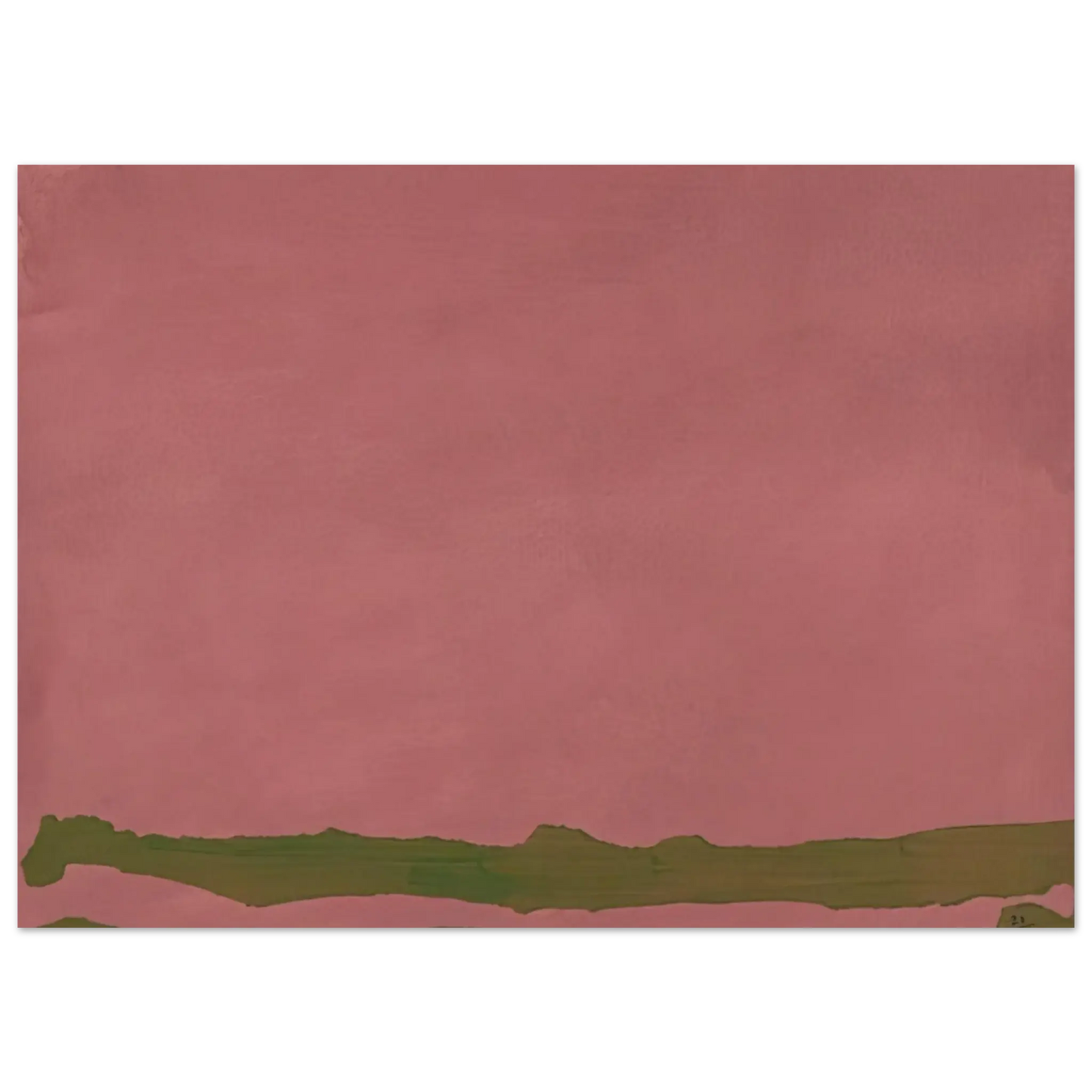 Helen Frankenthaler - Green Likes Mauve - 1970 Wall art - 50x70 cm / 20x28 Inches - Fine Art Poster - -