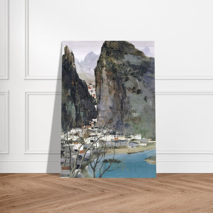 Scenery of Guilin - 1973 - Wu Guanzhong Brushed Aluminum Print - 70x100 cm / 28x40 inches | Wu Guanzhong Aluminum Print | Wu Guanzhong Prints