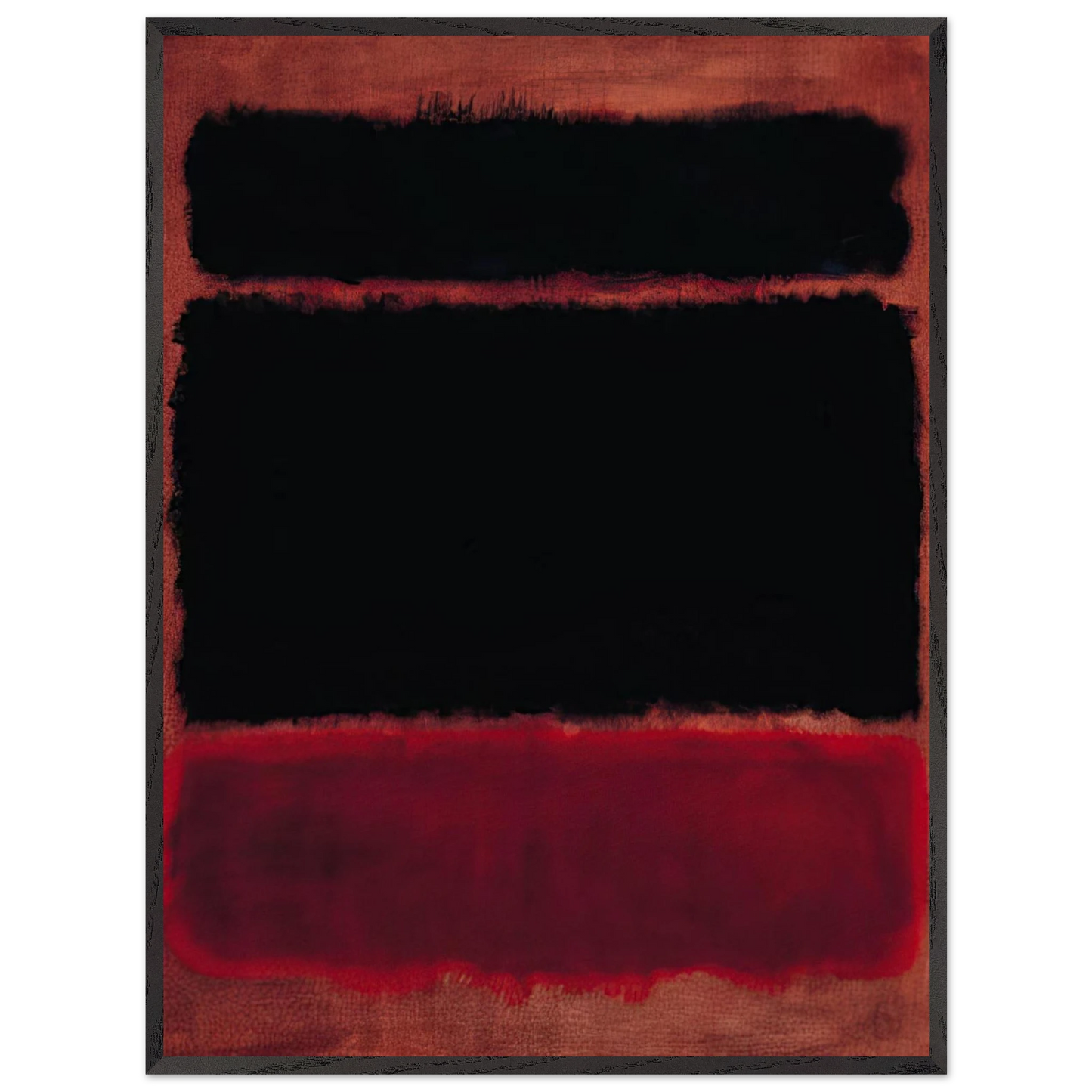 Mark Rothko - Black in Deep Red - 1957 Wall Art - 30x40 cm / 12x16 inches - Premium Wooden Framed Poster With Fine Art Paper-canvas - Wood frame