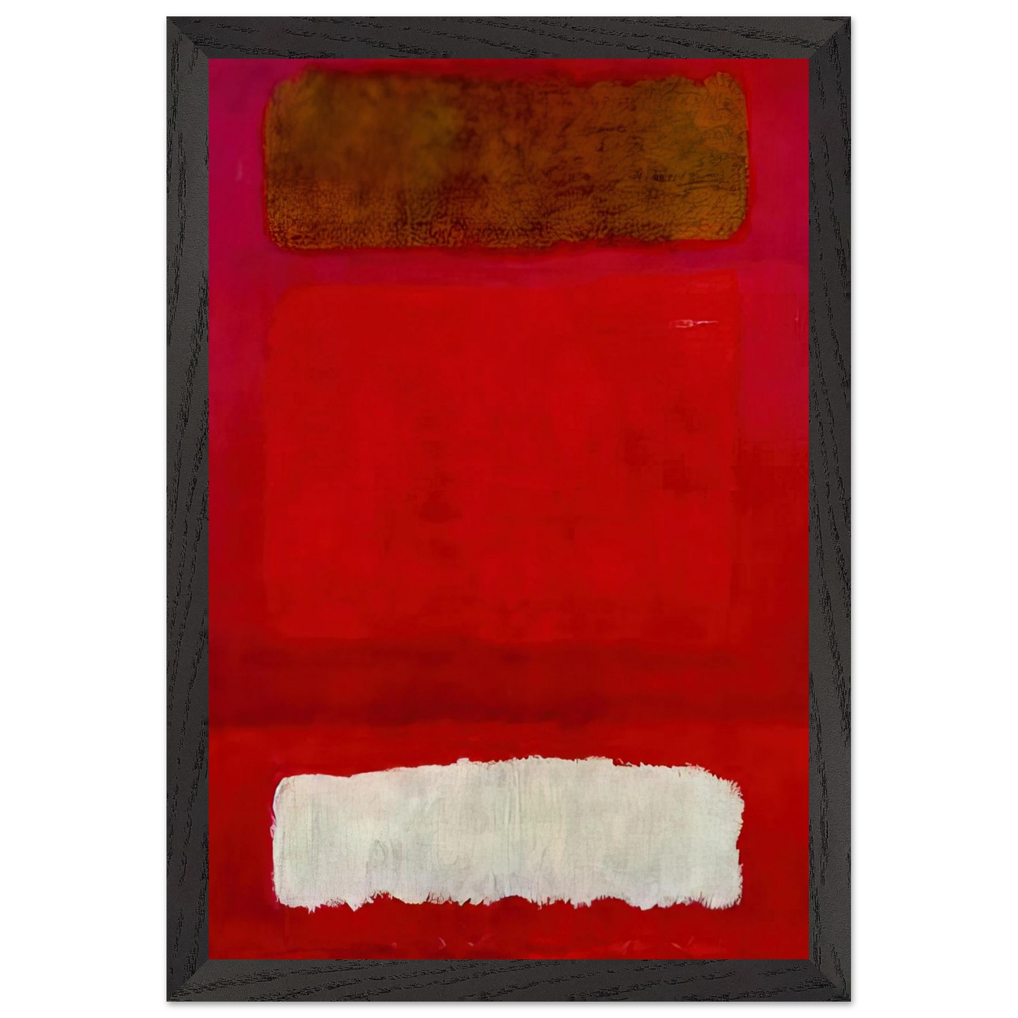 Mark Rothko - No. 16 Red, White, and Brown - 1957 Wall Art - 30x40 cm / 12x16 inches - Premium Wooden Framed Poster With Fine Art Paper-canvas - White frame