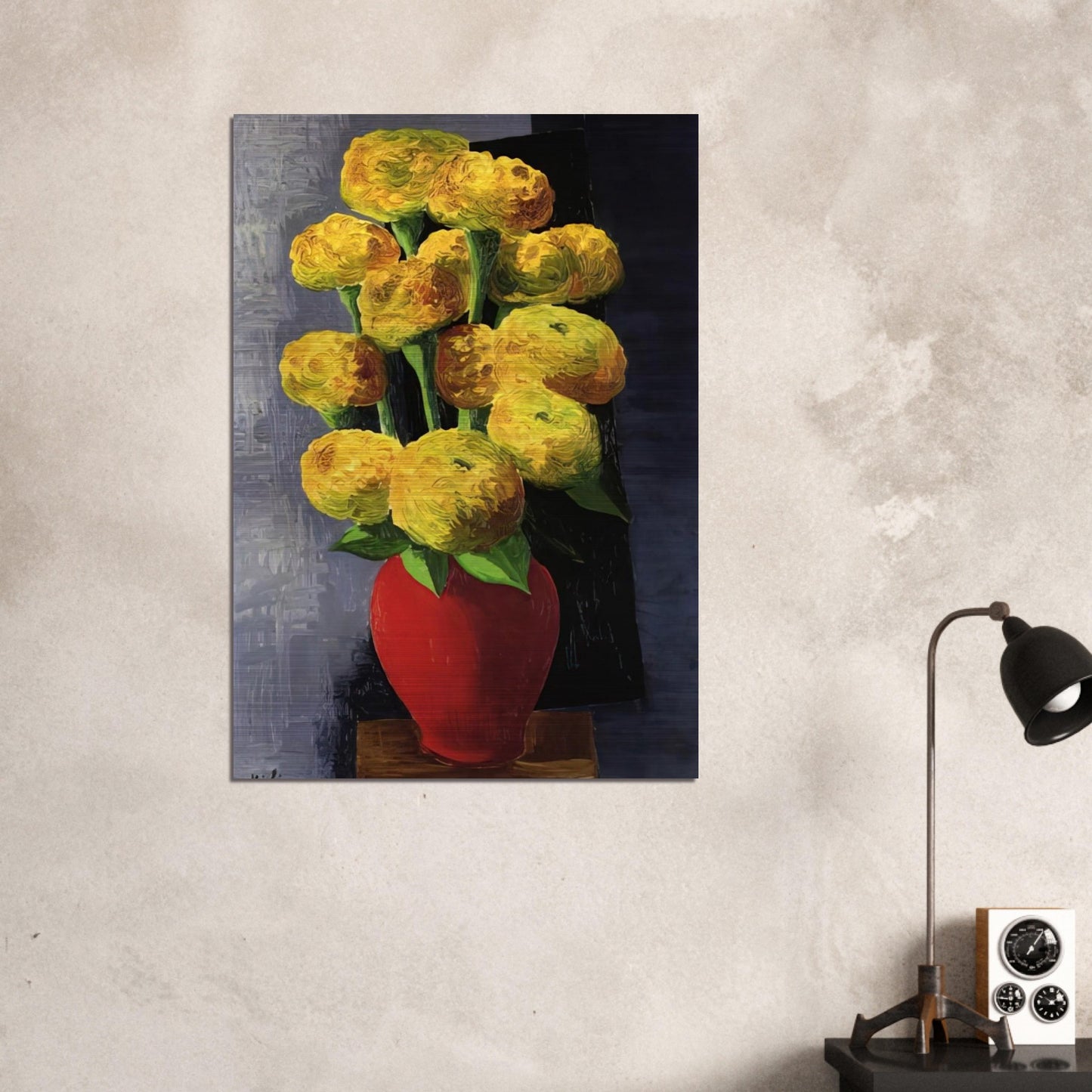 FLOWERS AND SHELLS 1919 - Moise Kisling Brushed Aluminum Print - 70x100 cm / 28x40 inches | Moise Kisling Aluminum Print | Moise Kisling Prints