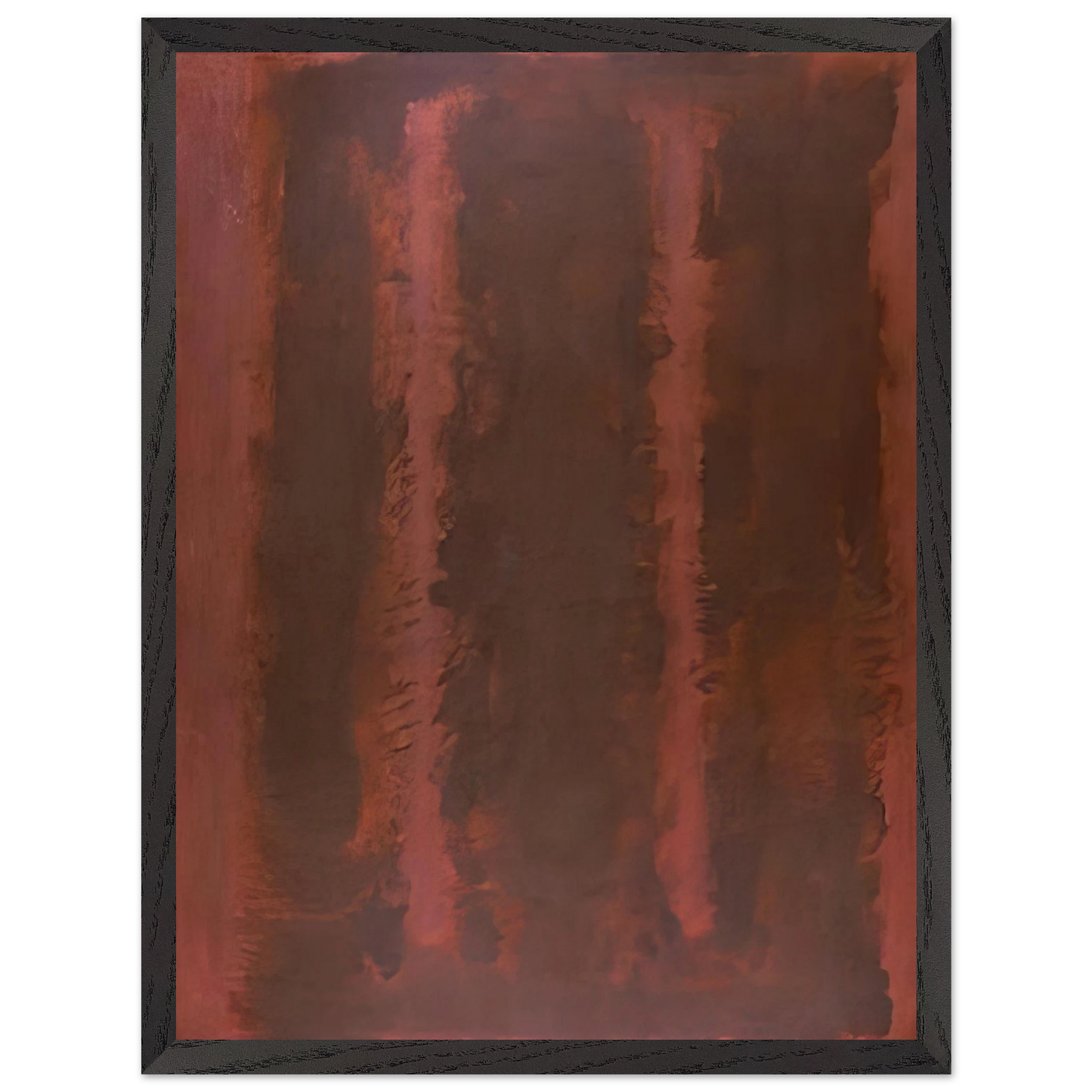 Mark Rothko - Black on Maroon - 1958 Wall Art - 30x40 cm / 12x16 inches - Premium Wooden Framed Poster With Fine Art Paper-canvas - Black frame