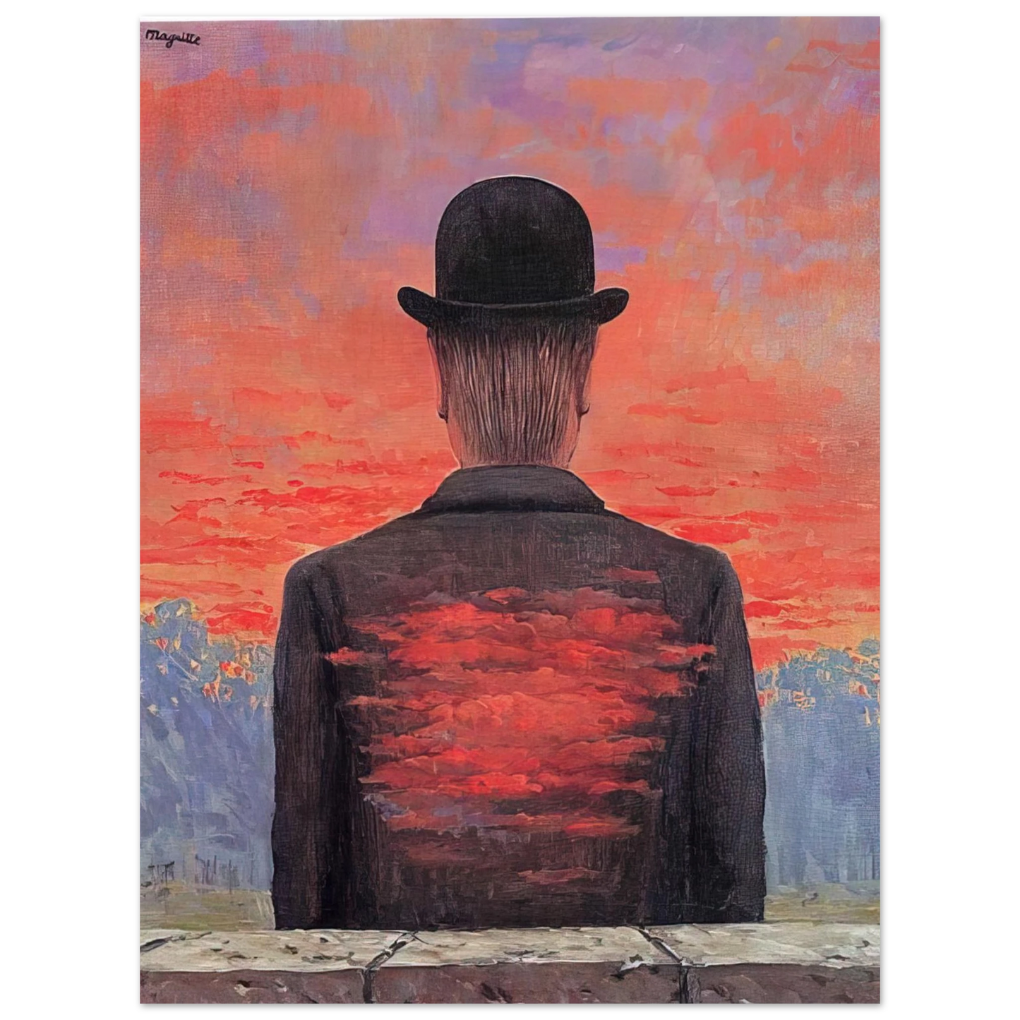 Rene Magritte - THE POET RECOMPENSED 1956  75x100 cm / 30x40inches Fine Art Poster
